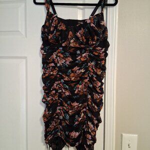 Women's Torrid Curve Chemise, Size 1, Black with Pink Floral